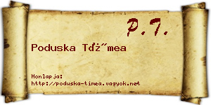 Poduska Tímea névjegykártya