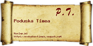 Poduska Tímea névjegykártya